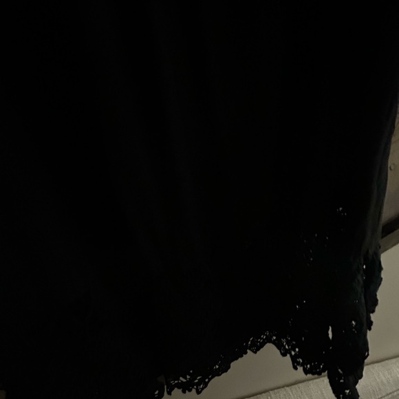 Johnny Was 4 Love & Liberty Black Silk & Lace Dress SZ Small - Picture 7 of 10